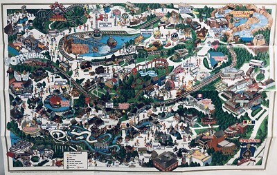 1993 Opryland USA Vintage Theme Park Souvenir Map Nashville, TN | eBay