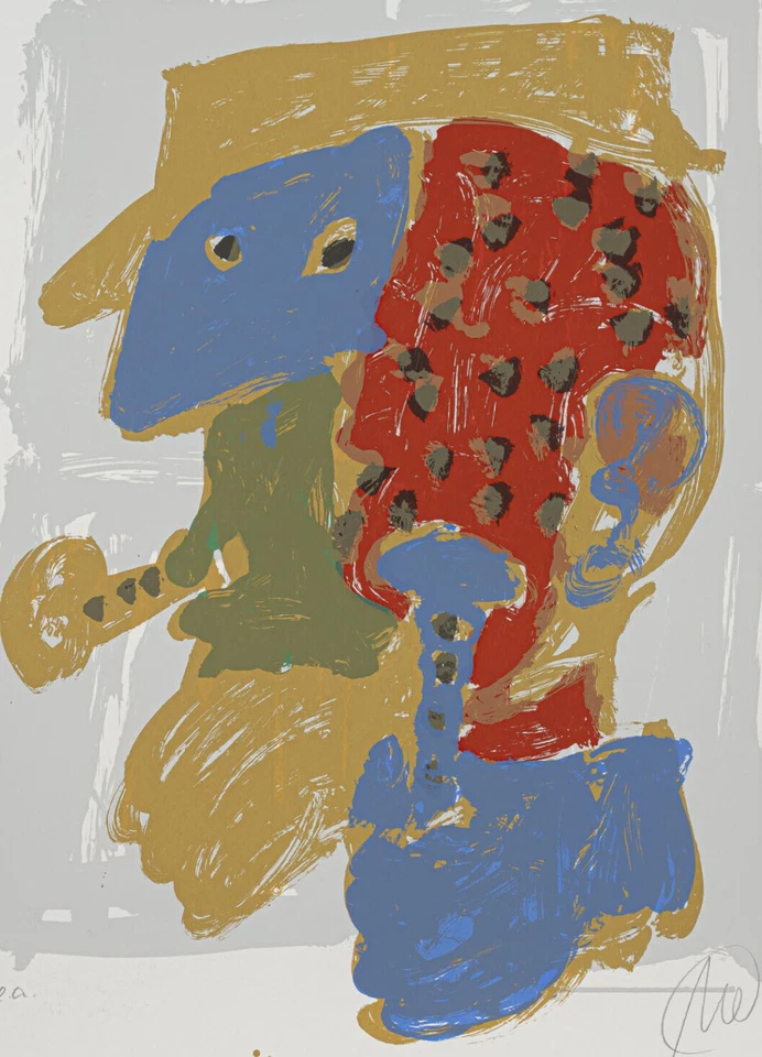 Markus Lüpertz handsigniert bezeichnet Siebdruck 77 x 64 cm, - Bild 4 von 4