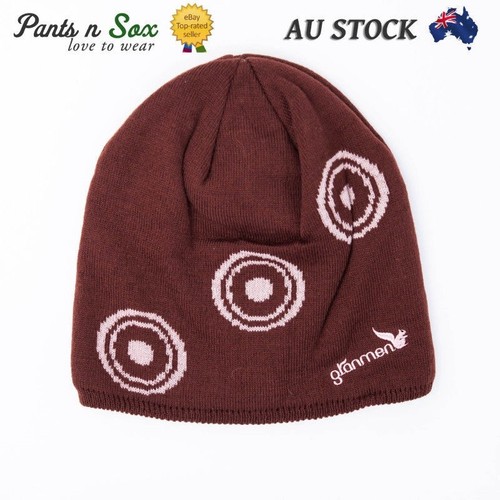 Brown Mens Men Beanie Spot Target 