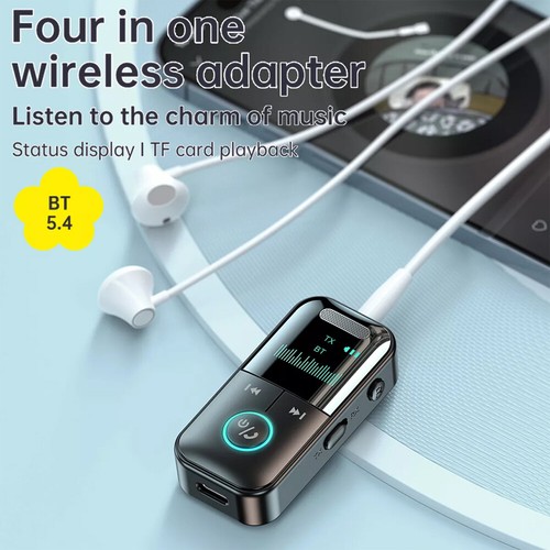 4IN1 USB Wireless BluetoothTransmitter Receiver for Car Music Audio Aux Adapte30 - 第 1/22 張圖片