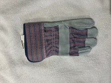 hyper tough leather palm gloves ,one pair