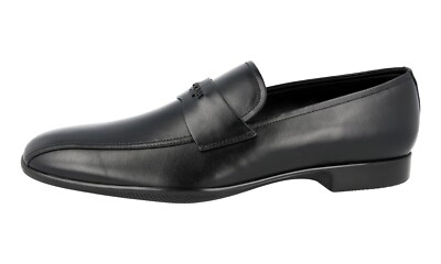 LUXURY PRADA LOGO BUSINESS SHOES 4D2793 BLACK LEATHER NEW US  display picture 2