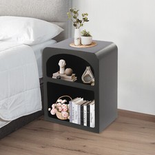 Bedside Table, Storage Cabinet for the Bedroom, Side Table with 2-tiers