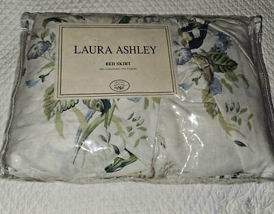 Vintage NOS Laura Ashley WINTERLILLY Full SIZE Bedskirt Dust Ruffle New ...