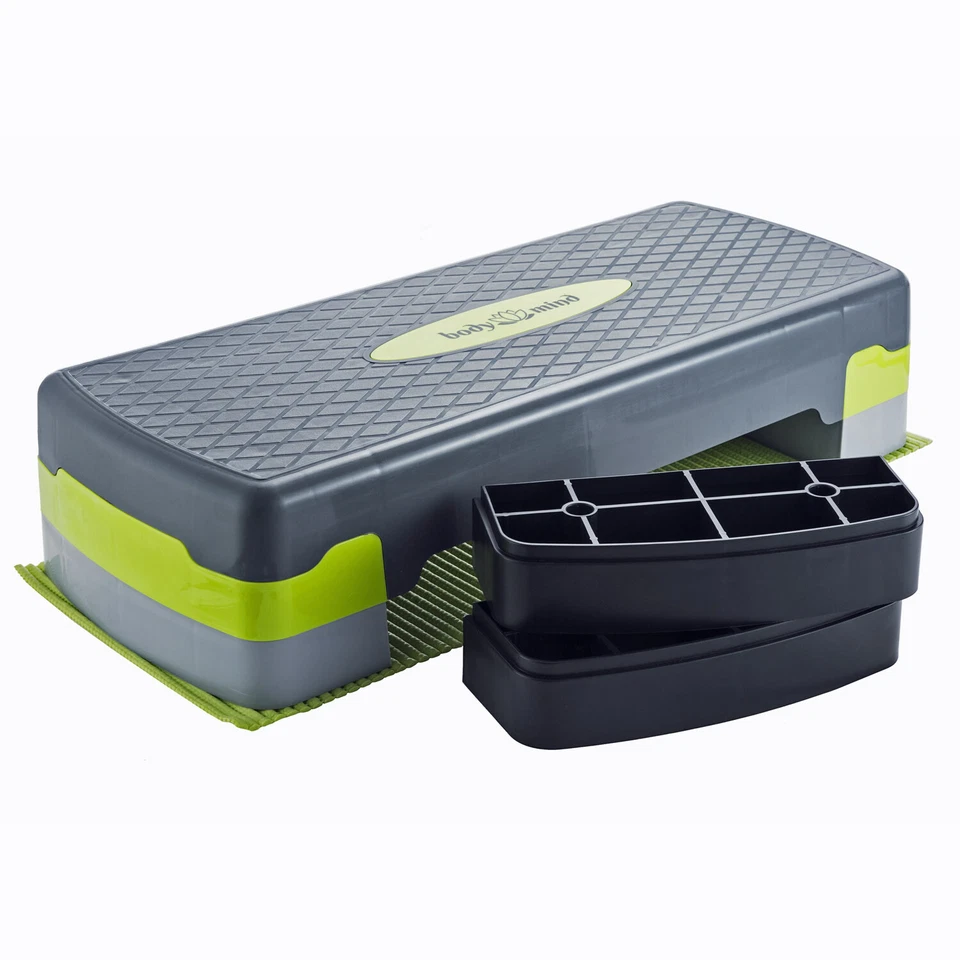 Aerobic Step Elite Steppbrett Fitness Stepper-Brett + Antirutsch-Matte; 3-Höhen - Bild 3 von 4