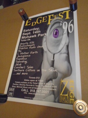 RARE EdgeFest 1996 tulsa ok CONCERT POSTER Refreshments I MOTHER