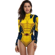 Wolverine Cosplay One-Piece Suit Summer Deadpool 3 Cos Swimwear Costume SUKUMIZU