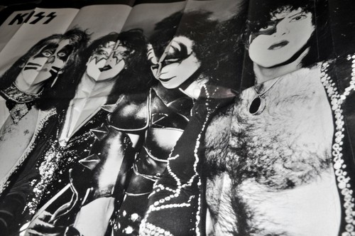 POSTER pieghevole KISS Ace Gene Paul & Peter anni 80 UK Subway Ltd Ed stampa B&W 40 x 60 - Foto 2 di 13