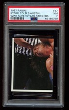 1997 Panini WWF Superstars Stickers Stone Cold Steve Austin 47 PSA 7 NM