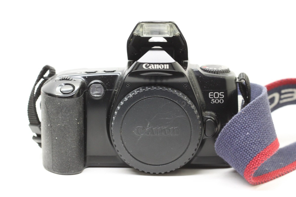 Canon EOS 500 35mm SLR Film Camera Body Only Black with strap