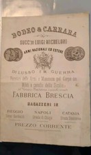 Brescia Fabbrica Bodeo e Carrara catalogo originale non datato Rif.51