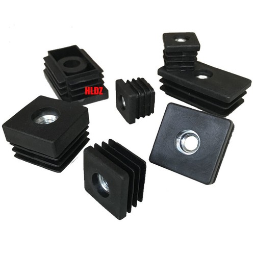 Round Black Plastic Nut Plugs M6/M8/M10 Threaded End Cap Insert Chair Table Feet - Picture 14 of 28