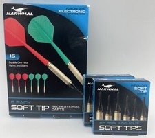 Narwhal Darts Soft Tip 6-pk 15g for Electronic Dartboards 100 Replacement Tips