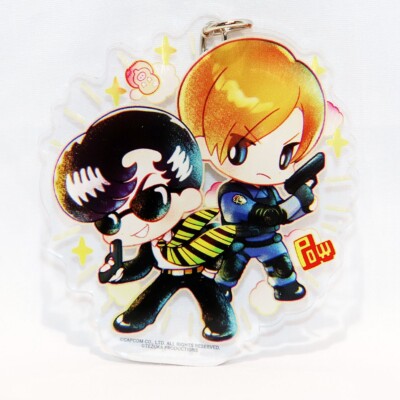 CAPCOM X OSAMU TEZUKA Acrylic Keychain Leon + Wesker Biohazard Resident Evil L/E