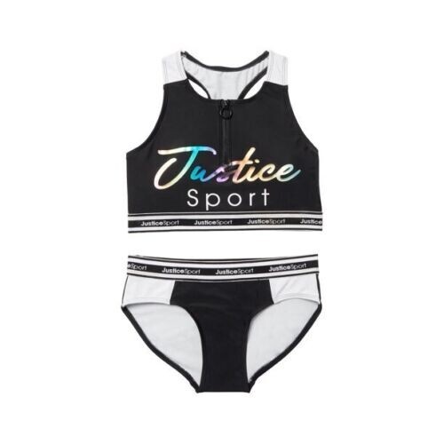 JUSTICE™ ~ Mädchen XS (5/6) ~ Longline Zip Bikini ~ 2-teiliger Badeanzug ~ Bikini - Bild 6 von 10