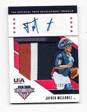 2019 Stars & Stripes USA Auto Jersey SICK 3 clr Patch RC Jayden Melendez  #20/22