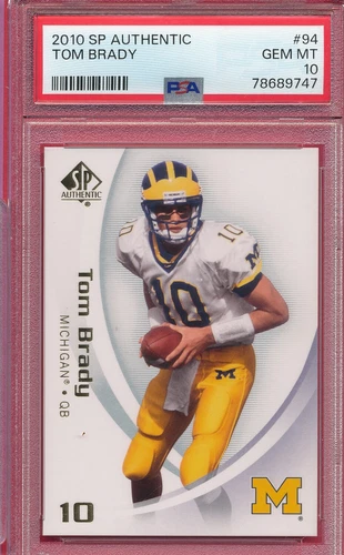 PERFECT PSA 10 GEM MINT TOM BRADY HOF 2010 SP AUTHENTIC #94 GRADED NFL SPA TPHLC