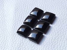  WHOLESALE NATURAL BLACK ONYX CABOCHON SQUARE SHAPE LOOSE GEMSTONE