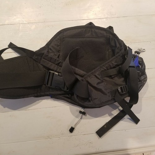 Outdoor Products Waist Pack 2 Bottles Holder Fanny Pack Bag Canvas Blue black - Picture 3 of 3