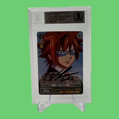 Eric Vale Signed Card Fairy Tail Weiss Schwarz Loke TCG Slab