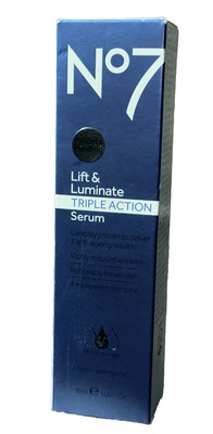 No7 Lift & Luminate TRIPLE ACTION Serum 1 oz 30 mL Hypo-allergenic Orig $29