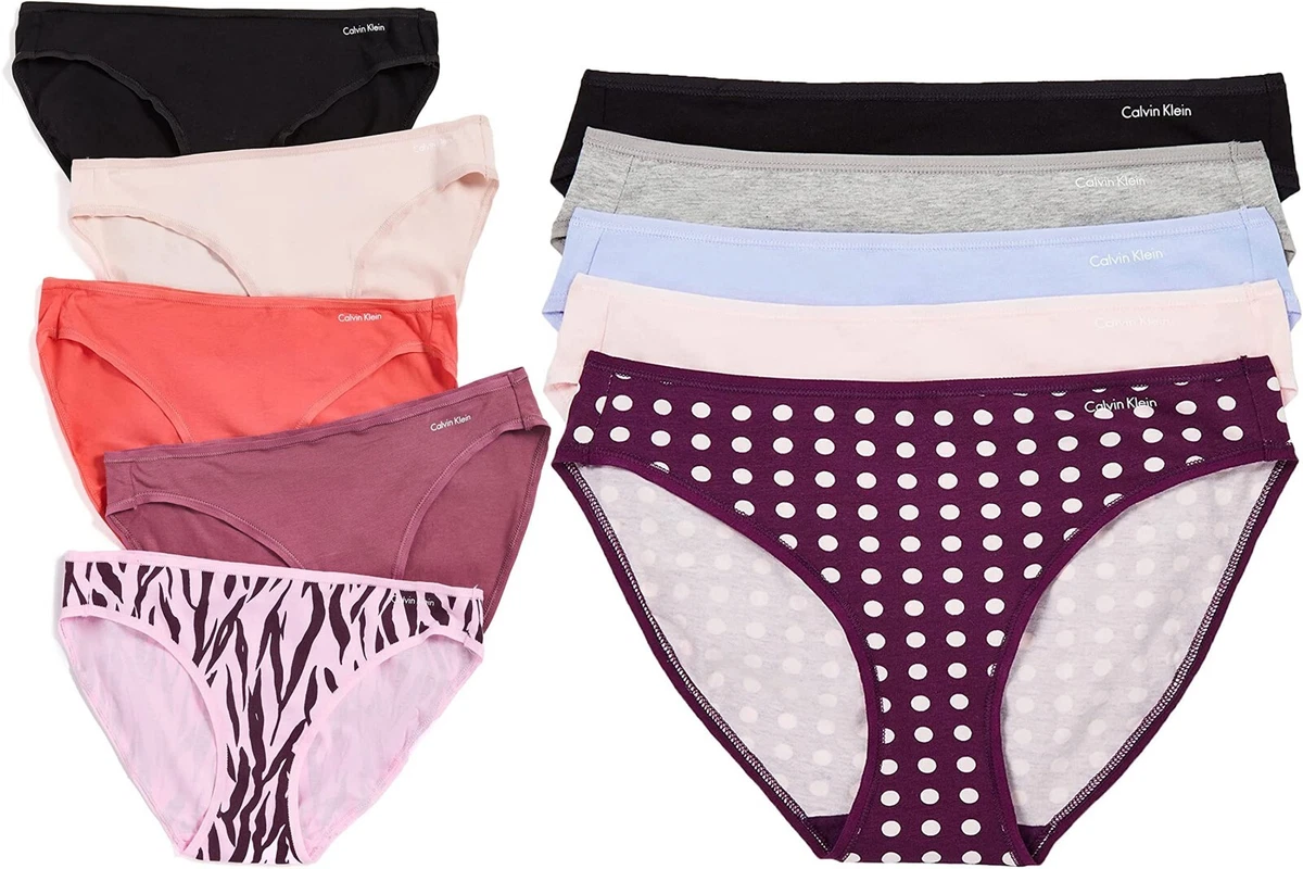 Calvin Klein Women's Form Bikini 5-Pack Panties Cotton Bikini