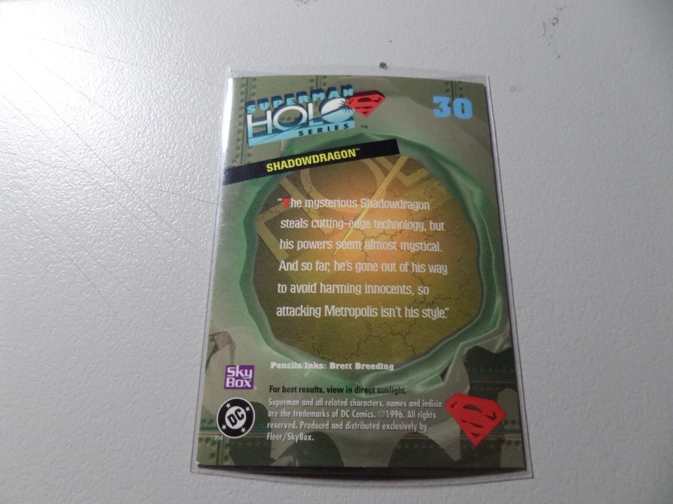 1996 Skybox Superman Holo Series Shadowdragon #30 - Image 2 of 2