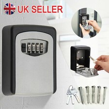 Outdoor Wall Mounted Safe Key Box With Lock & Waterproof Cover Home Car Keys New