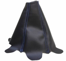 Fits 02-06 Acura Rsx Vinyl Manual Shift Boot Black Wblue Stitch