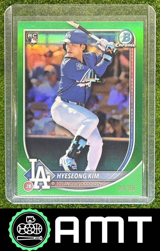 Hyeseong Kim RC 2025 Bowman Chrome Green Refractor 5/99 Los Angeles Dodgers #2