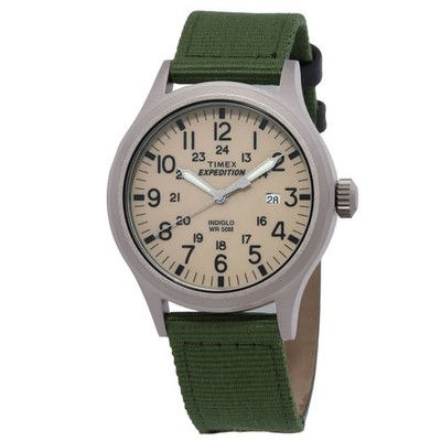 Timex Expedition Quartz Beige Dial Watch TW4B06800