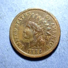 1882 Indian Cent  F/VF details