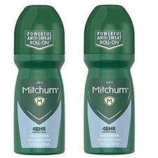 2pk-Mitchum Invisible Anti-Perspirant  Deodorant Roll-On, Unscented 3.4 oz
