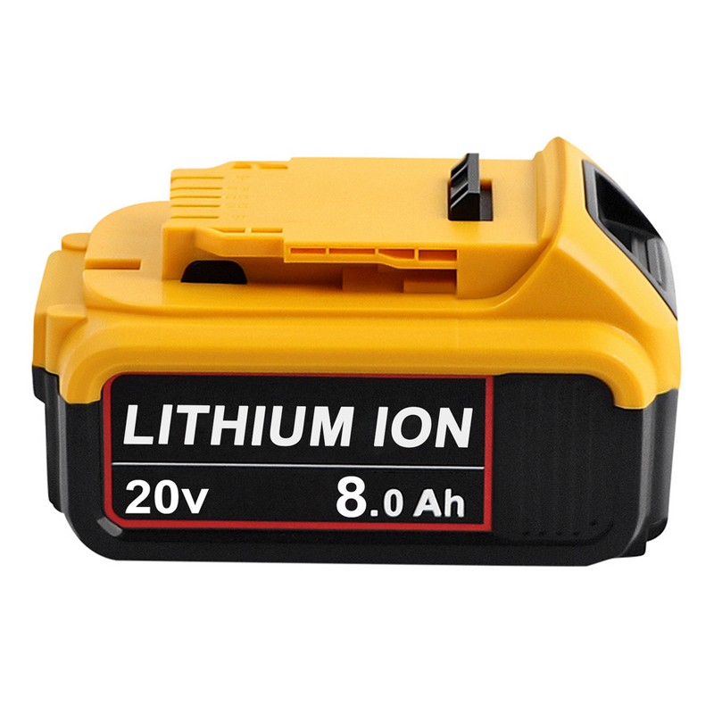2-Pack 8.0Ah 20V Lithium-Ion Battery + DCB102 Charger Station – Compatible With Dewalt 20V Max Tools (DCB207, DCB206, DCB204, DCB203, DCB200, DCB201) – High Capacity, LED Indicator