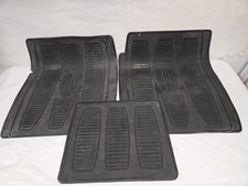 3 Piece Vintage Black Floor Mats Unbranded