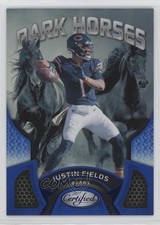 2022 Certified Dark Horses Mirror Blue 54/75 Justin Fields #DH-4 13ux
