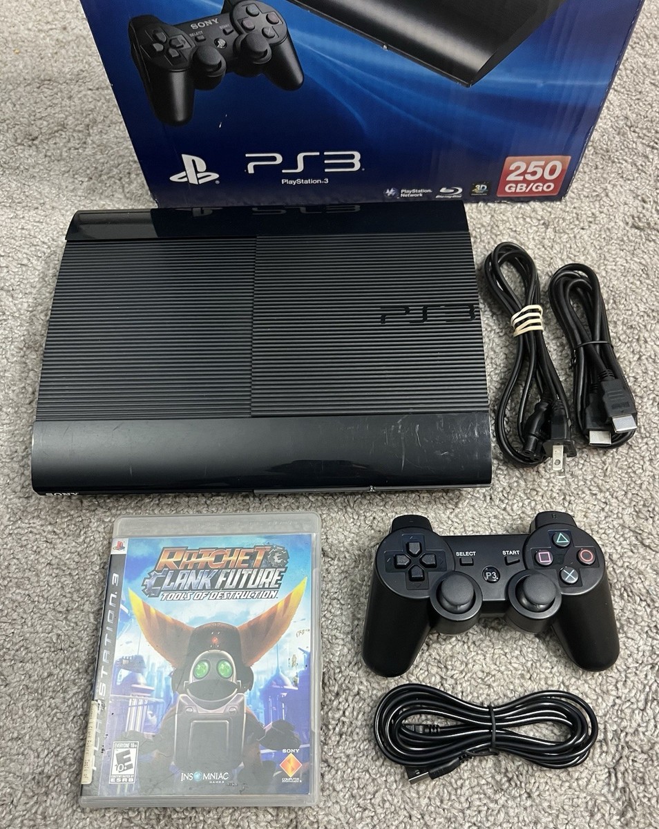 PlayStation 3 PS3 Super Slim 250GB Console + Controller & Box