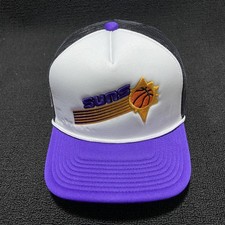 Mitchell & Ness Phoenix Suns Trucker Snapback Purple White Retro Hat