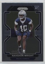 2021 Panini Prizm Rookie Nahshon Wright #438 b2j