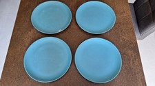 4 X IKEA FARGRIK AQUA TURQUOISE DINNER PLATES, 27CM, MORE LISTED