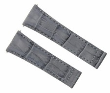 20MM NEW GENUINE LEATHER STRAP FOR ROLEX DAYTONA 16519 116518 WATCH GREY REGULAR