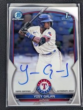 2023 Bowman Chrome Prospect Autographs Yosy Galan #CPA-YGA Texas Rangers AU