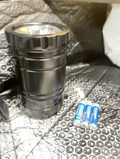 Black Flashlight w/batteries-Father's of Faith-Shine with God's Love 4 1/2"H(R6)