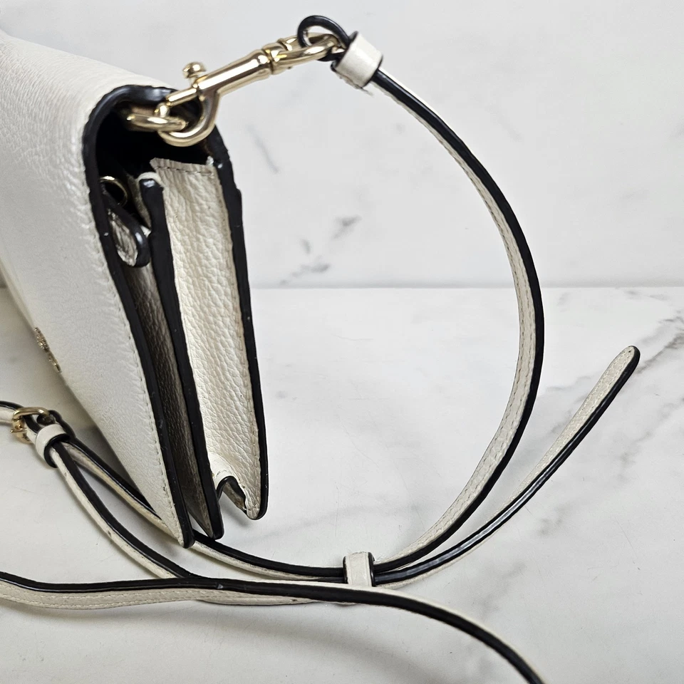 Bolso Bandolera Bandolera Plegable Coach Anna Tiza Crema Marfil Beige Foto 4 de 4