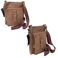Men's Designer Brown Hunter leather Crossbody Shoulder Buckle Bag New Sale