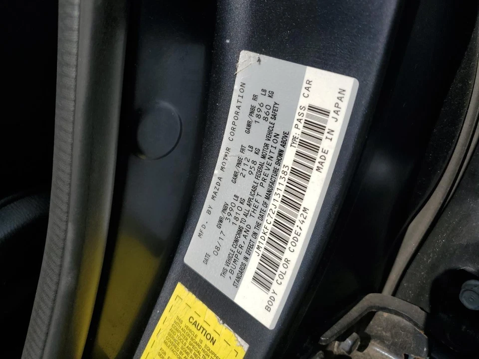 Used Speedometer Gauge fits: 2018 Mazda CX-3 cluster tachometer MPH analog Grade - Image 3 of 4