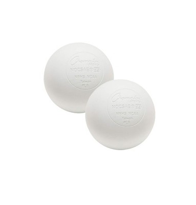 Champion Sports Official Size Lacrosse Balls 2 Pack White for Practice and Games