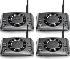 Wuloo Wireless Hands-Free Two-Way Intercoms for Home and Business, Pack of 4