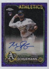2024 Topps Chrome Update Purple Speckle Refractor 282/299 Max Schuemann Auto k2s