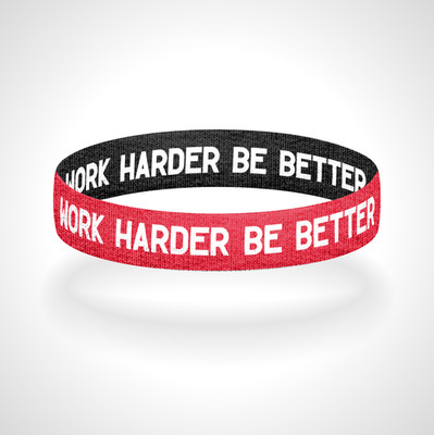 Reversible Work Harder Be Better Bracelet Wristband - Charlie Kirk Wristband